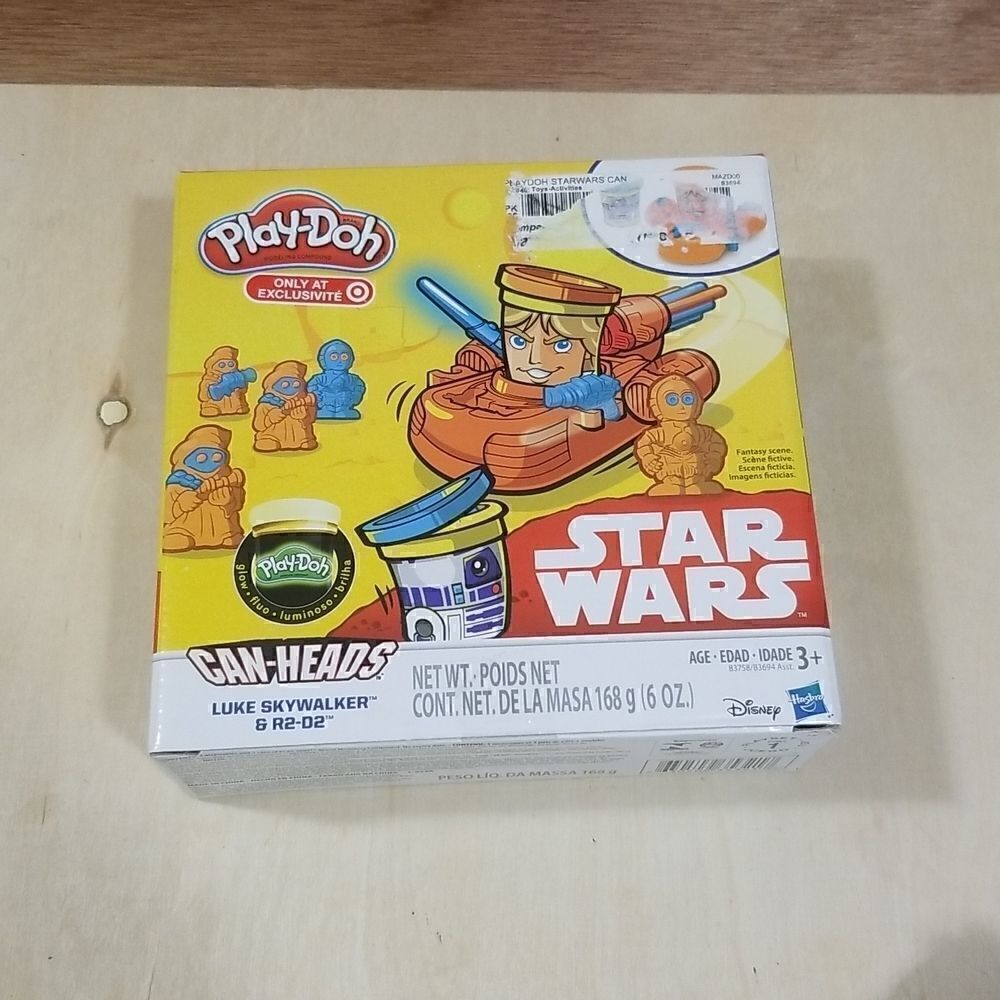 New Hasbro Play-Doh Disney Star Wars Can-Heads Luke Skywalker & R2-D2 set